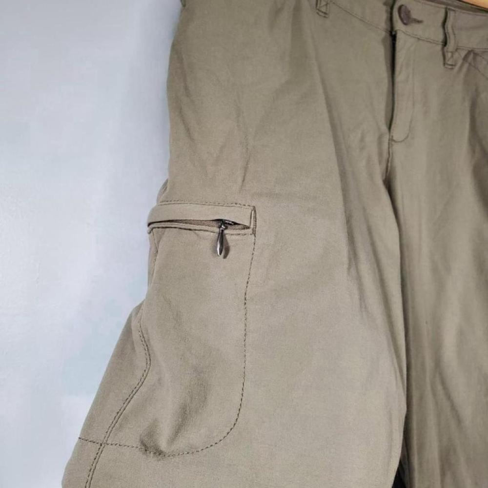 Eddie Bauer Capri Length Cargo Pants Army Green Size 8 - Picture 4 of 8